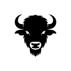 Buffalo icon on White Background Vector Art Illustration on white background.