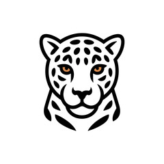 Jaguar icon on White Background Vector Art Illustration on white background.