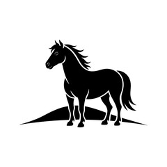 Horse icon on White Background Vector Art Illustration on white background.