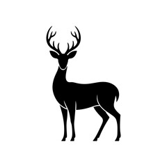 Reindeer icon on White Background Vector Art Illustration on white background.