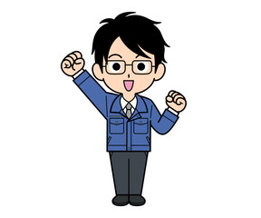 元気な営業マンの男性