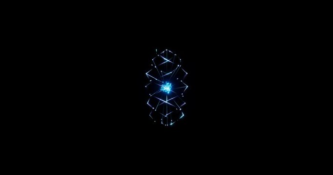 blue energy line effect on black background