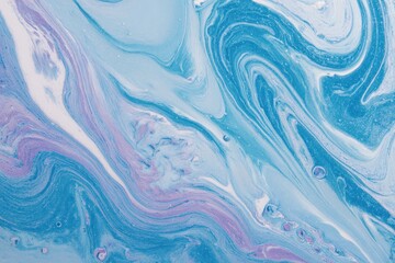 Marbled Delight: Abstract Background in Pastel Blue with Fluid Water-Inspired Colors