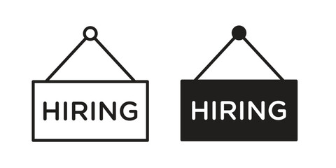 Hiring icons vector Collection Clipart Pack. icon with editable line stroke