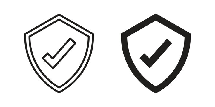 Insured icons vector Collection Clipart Pack. icon with editable line stroke