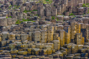 Giant's Causeway on the shores of the Atlantic Ocean in Northern Ireland © PhotoFires