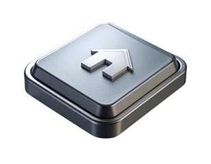 Ultra-Realistic Home Key Symbol, Close-Up PNG