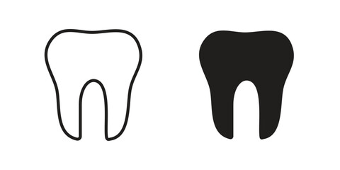 Tooth icons vector Collection Clipart Pack. icon with editable line stroke