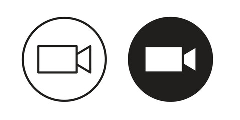 Fototapeta premium Video call icons vector Collection Clipart Pack. icon with editable line stroke