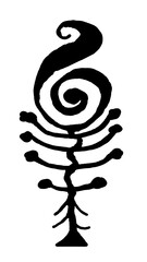 Fantasy plant hand drawn isolated illustration