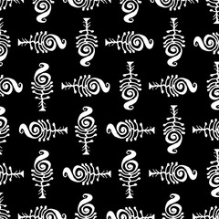 Fantasy tribal symbol motif background pattern