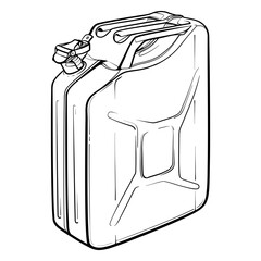 Metal Fuel Canister. Vector illustration.