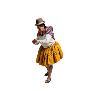 A cholita wrestler from bolivia