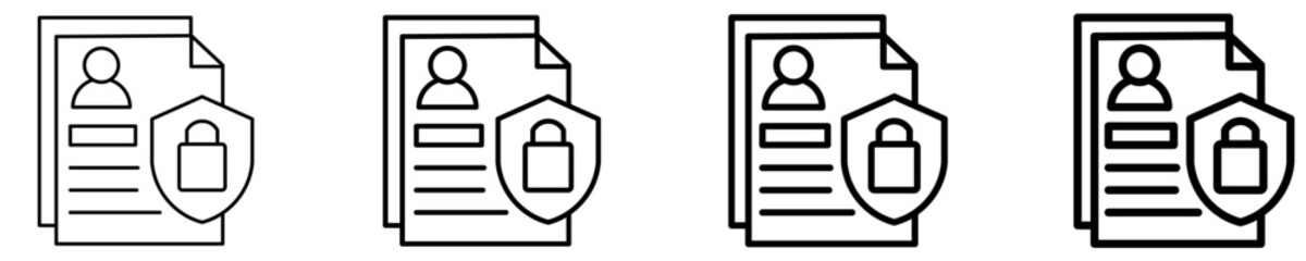 Data Security Icon Set Different Style Collection
