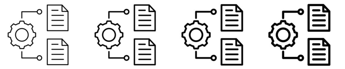 Data Integration Icon Set Different Style Collection
