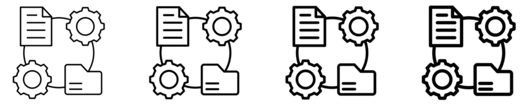 Data Transfer Icon Set Different Style Collection

