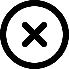 X circle icon - close error cancel outline