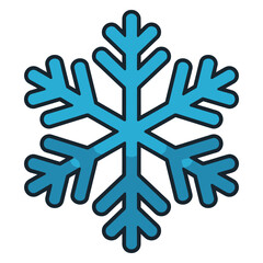 Obraz premium Blue Snowflake Winter Icon