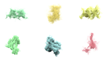 beautiful and colorful vibrant curl smoke effect isolated transparent background, editable vector artwork ai illustration file, twisting multicolor mist vapor abstract wave