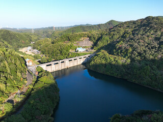 徳島県阿南市　福井ダム　ダム湖
