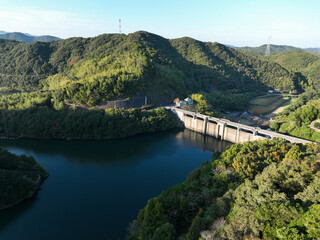 徳島県阿南市　福井ダム　ダム湖