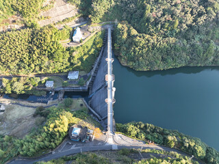 徳島県阿南市　福井ダム　ダム湖