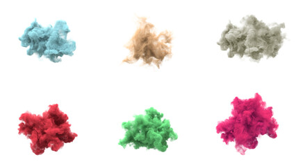 beautiful and colorful energetic wavy smoke effect isolated transparent background, editable vector artwork ai illustration file, bold multicolor vapor swirl mist design