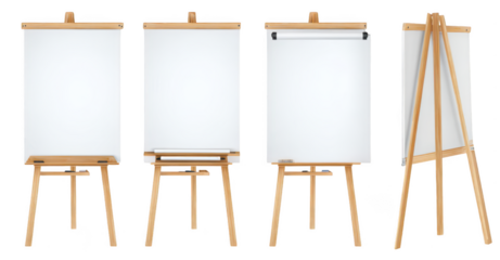 Blank whiteboard collection set