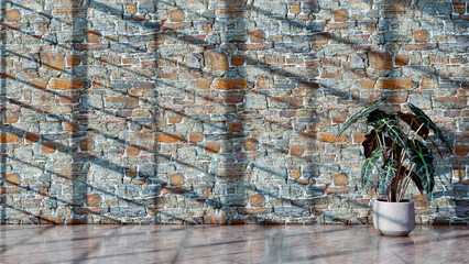 Fototapeta premium Large luxury modern bright interiors Living room mockup illustration 3D rendering image