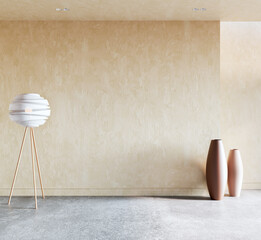 Fototapeta premium Large luxury modern bright interiors Living room mockup illustration 3D rendering image