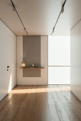 Fototapeta premium Large luxury modern bright interiors Living room mockup illustration 3D rendering image