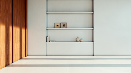 Naklejka premium Large luxury modern bright interiors Living room mockup illustration 3D rendering image