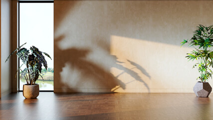 Naklejka premium Large luxury modern bright interiors Living room mockup illustration 3D rendering image