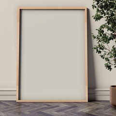 Naklejka premium Large luxury modern bright interiors Living room mockup illustration 3D rendering image