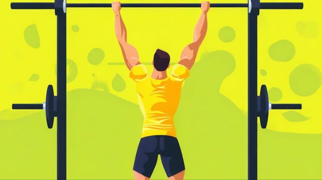 A man is lifting weights