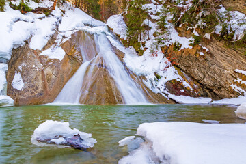 Starzlachklamm - Allg&auml;u - Winter - Schnee - Wasserfall - eisig