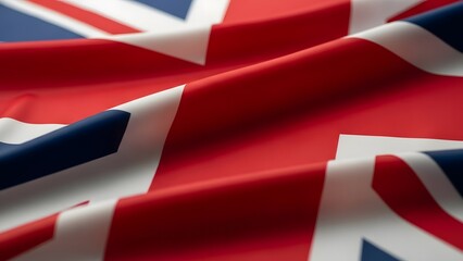 Close up of the union jack waving in the breeze