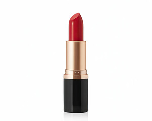 Obraz premium Red Lipstick Tube Isolated on White