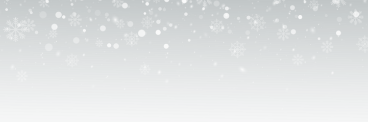Winter snowfall background with falling snowflakes and particles, creating a festive atmosphere. PNG with a transparent background.