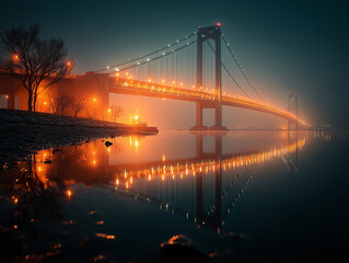 Fototapeta premium verazzano bridge night --ar 4:3 --raw --stylize 800 --v 7 Job ID: cd564c54-1d28-4d7a-8bdf-34c025b809d3