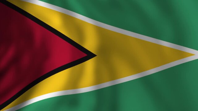Waving flag of guyana montage