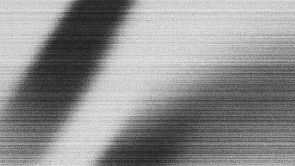 Modern abstract monochrome texture with smooth horizontal lines pattern, resembling analog TV noise or glitch effect. distorted digital background.