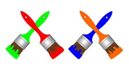 Pincéis Pintura Vetores