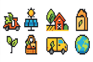 Eco, environment 3d icon set featuring sustainability, nature, and green energy elements