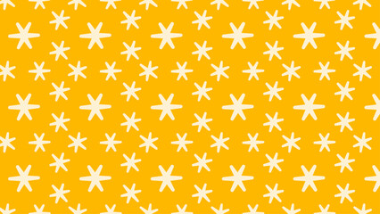 Geometric star motif on simple yellow canvas. Ideal for Christmas packaging, winter prints, scrapbooking, wallpapers and cozy festive design.