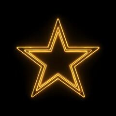Obraz premium A luminous golden star shines brightly against the vast night, a symbol of guidance, achievement, and aspiration.