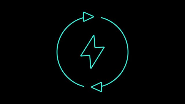 Renewable Energy Cycle Power Loop Animation