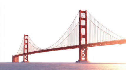 Obraz premium a serene scene featuring the golden gate bridge, a renowned symbol of san francisco