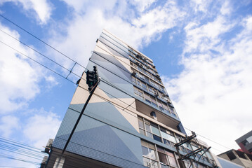 Obraz premium Vertical View of the City Center