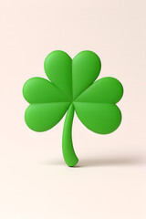 Fototapeta premium Charming three leaf clover, a symbol of irish heritage luck and good fortune. celebrate st. patrick's day with this decorative shamrock illustration